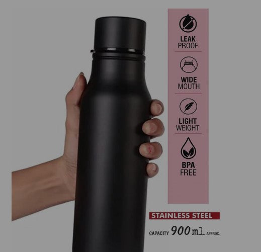 Stainless Steel Sippers Water Bottle With Wide Mouth Bottle For Use Sports Fridge/School/Outdoor/Gym/Home/Office/For Girls, Brother, Sister, Friends, Adults