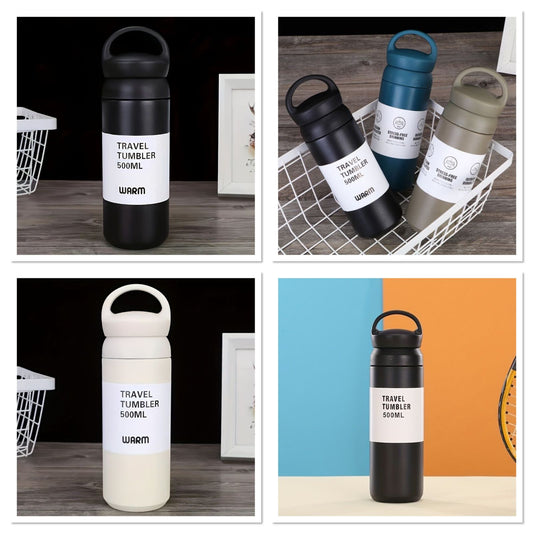 Stainless Steel Travel Bottle| Double Wall Vacuum Insulated, Black | 8 Hrs Hot & 14 Hours Cold | Ideal for Personal & Corporate Gifting Multi Colour