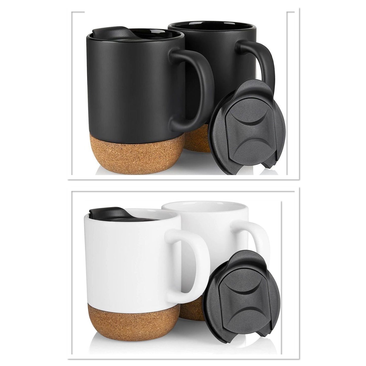 Classic Mug with Cork Base, Splashproof Lid, Insulated Cork, Keeps Drinks Hot for 1 Hour, Customizable, Ideal Gift for Coffee Lovers